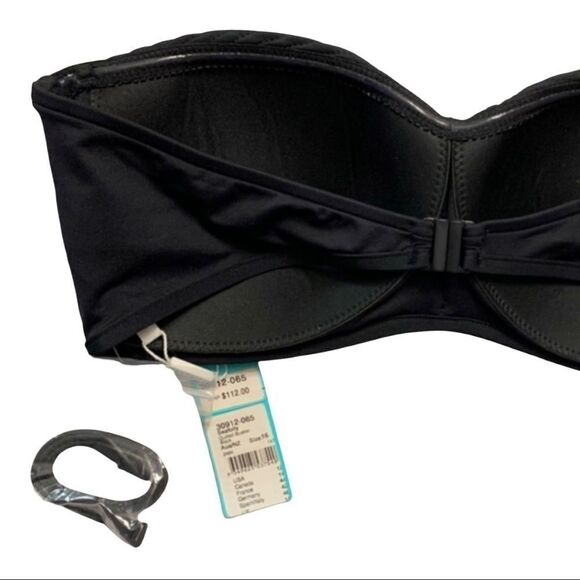 Seafolly Black Quilted Bustier Bandeau Bikini Top - Picture 5 of 5